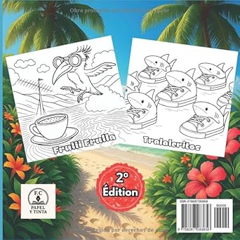 2 de las 50 ilustraciones disponibles en este libro para colorear de brainrot italian.